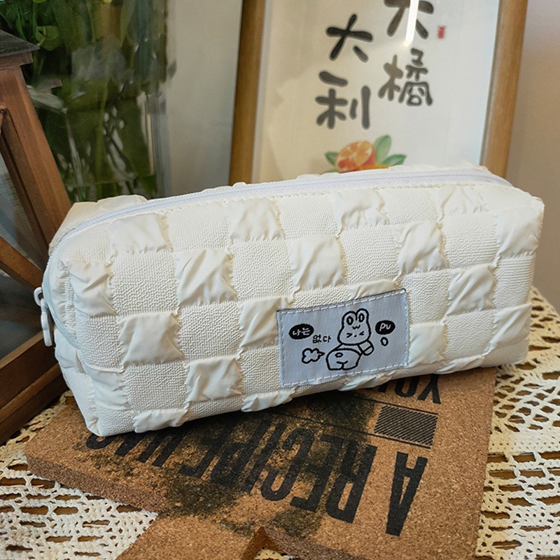 Túi Đựng Bút Chì / Đồ Trang Điểm Sức Chứa Lớn In Họa Tiết Hoa Xinh Xắn Tiện Dụng Cho Nữ