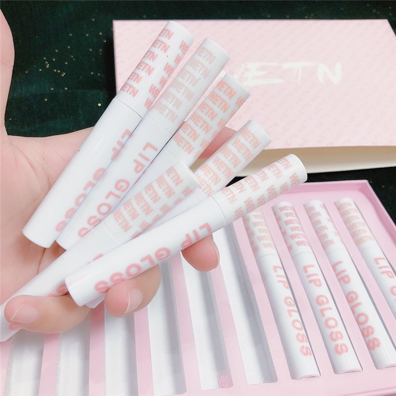 RẺ NHẤT SHOPEE — Set Son Kem Nhung Lì 10 Cây WETN LIP GLOSS Siêu Hot - Bộ Son Kem Lì 10 Cây WETN Hồng