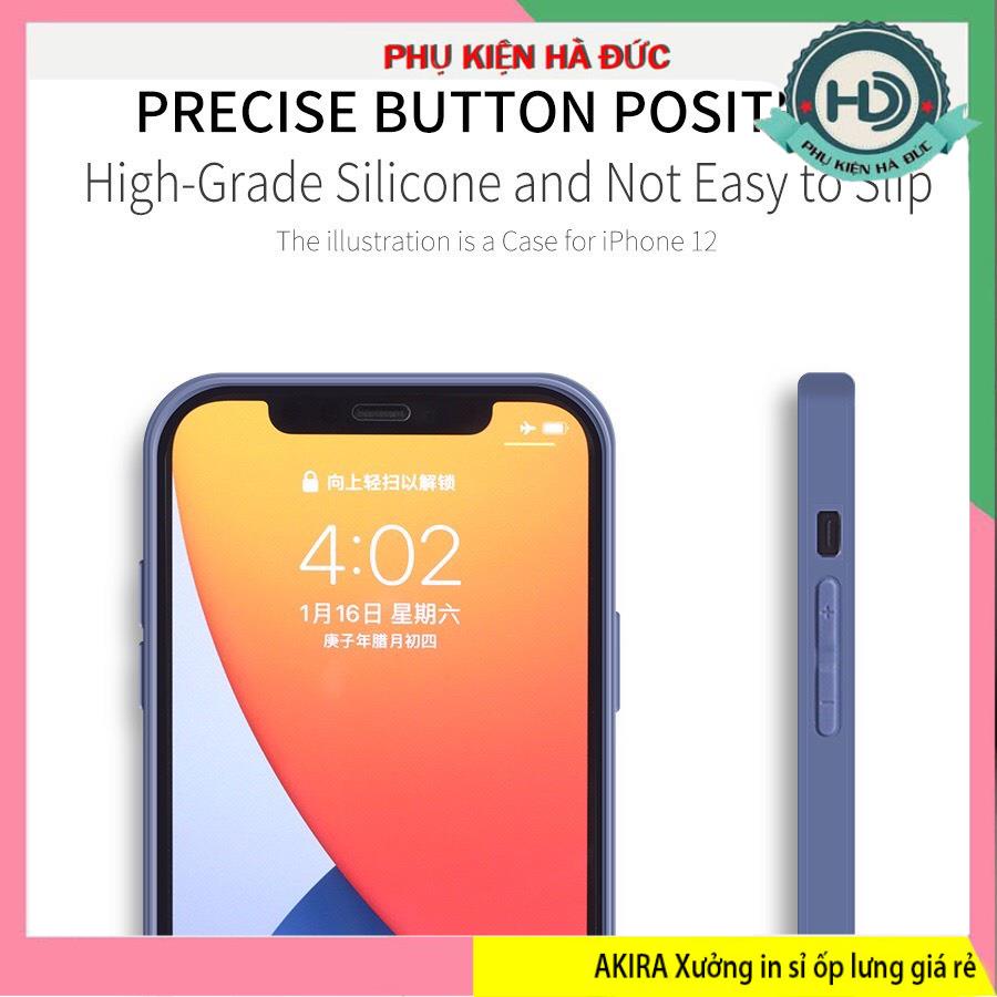 Ốp lưng điện thoại ip mã PT13 cạnh vuông bảo vệ camera full dòng máy ip từ 6G đến 14 Promax xưởng ốp Akira