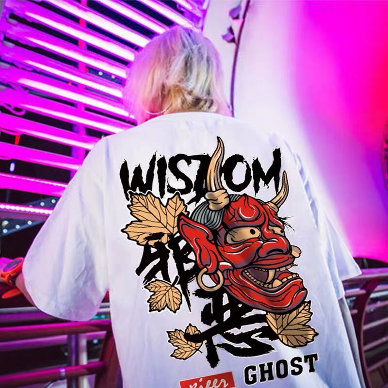 Áo thun ZATURO in hình mặt quỷ nhật. mẫu form rộng 70kg nam