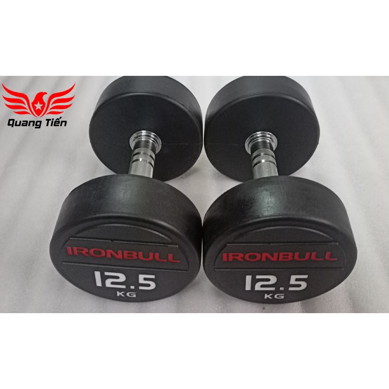 Tạ tay thép bọc cao su IronBull IR04 nhập khẩu 12,5kg ( giá 1 quả )