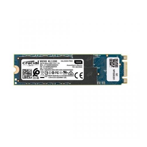 Ổ Cứng SSD M2 Crucial MX500 dung lượng 500GB Chuẩn giao tiếp SATA III 6Gbit/s (Đen)