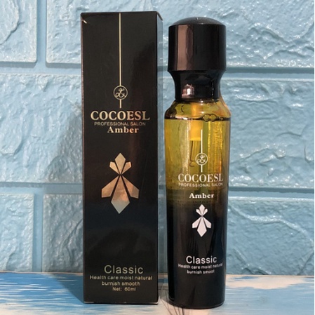 Tinh dầu dưỡng tóc cao cấp COCOESL Amber 60ml - Phục hồi tóc hư tổn và chẻ ngọn 100% tinh dầu nguyên chất Macadamia CT15