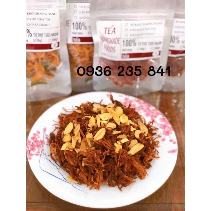 HEO KHÔ CHÁY TỎI gói 50g