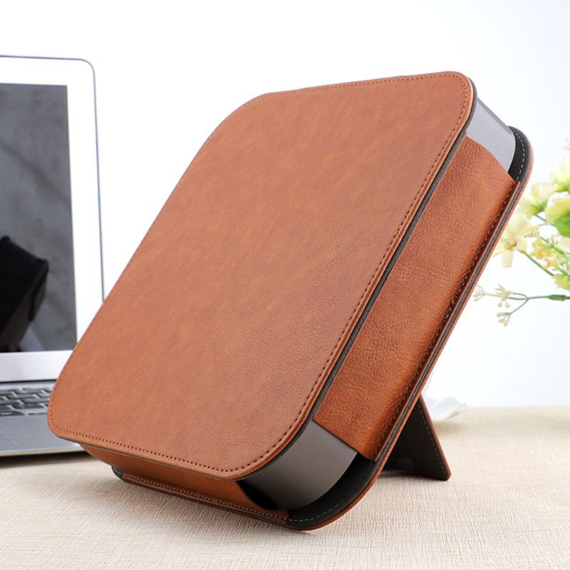 Alli Protective Cover Case PU Leather Shin Sleeve Shockproof Stand Holder Bracket Bag