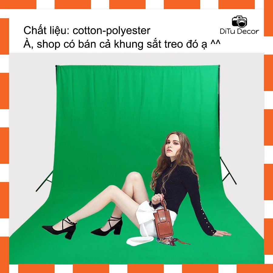 Phông xanh quay phim, phông xanh tách nền chụp ảnh - Phụ kiện decor chụp hình - DiTu Decor