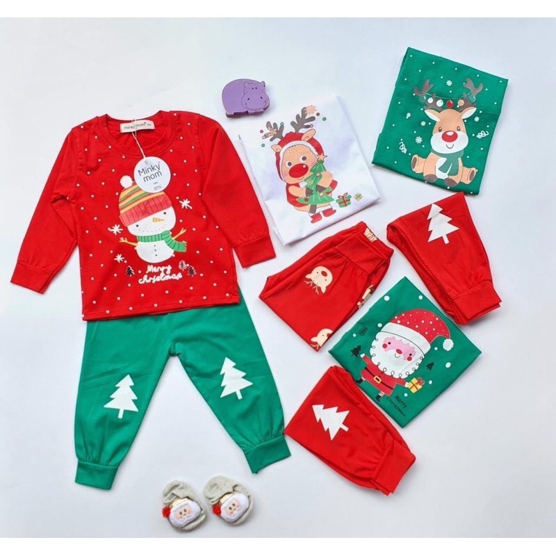 Bộ Dài In hình NOEL chất cotton mềm mịn cho bé dịp Giáng Sinh