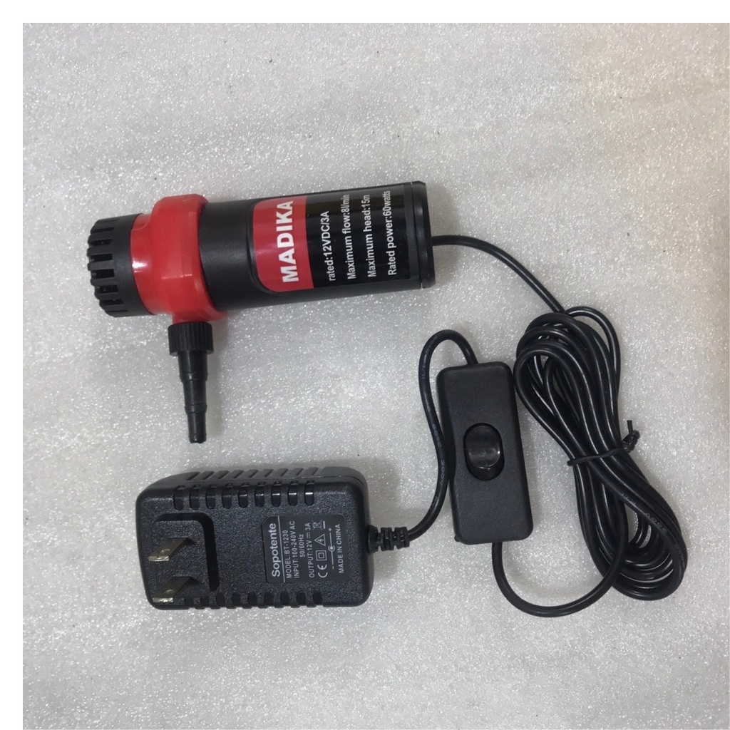 Máy Bơm Nước Mini 12V Madika Dùng Cho Máy Cắt Rãnh Tường