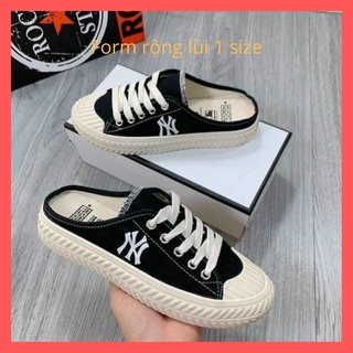 Giày sục ny đạp gót thể thao đế độn 4cm bản đẹp, giày ny mlb hở gót hot nhất