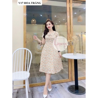 Váy đầm lụa dạo phố dự tiệc V17