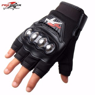Găng tay probiker có gù inox hở ngón