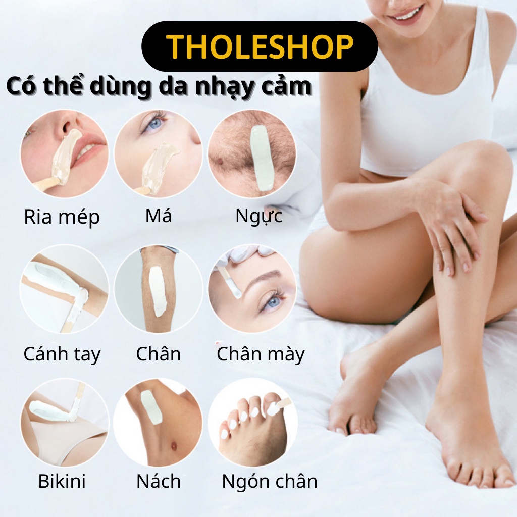 Hũ Sáp Wax Lông Sữa Dừa Siêu Bám 300/500gram - Sáp Dùng Cho Da Nhạy Cảm 1010