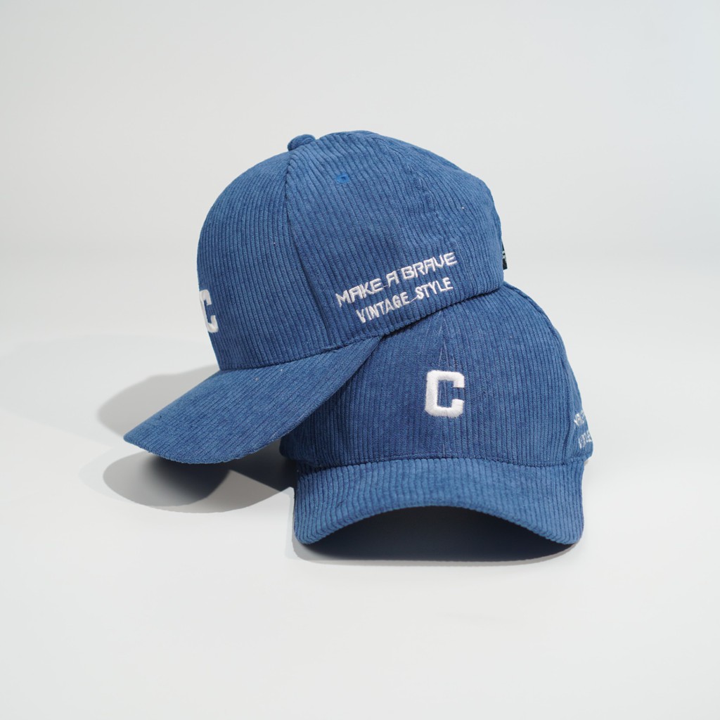 Mũ lưỡi trai ❤️ Nón kết thêu chữ C chất nhung tăm Hàn Quốc cao cấp form unisex nam nữ N32