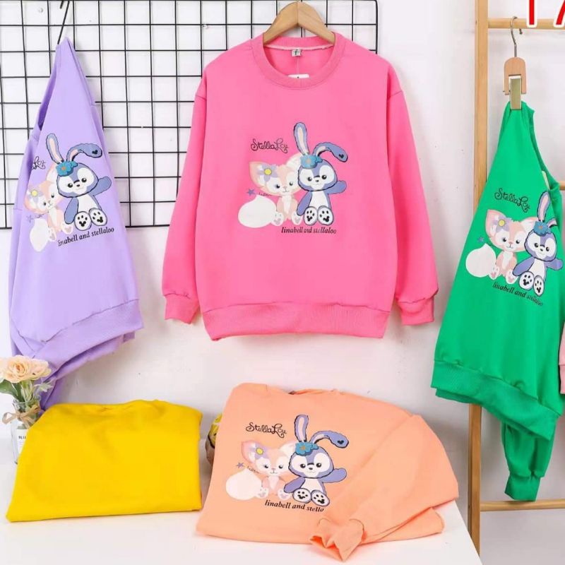 {25-45kg} Áo nỉ da cá bé gái, áo hoodie bé gái size đại cồ hàng Quảng Châu đẹp M655
