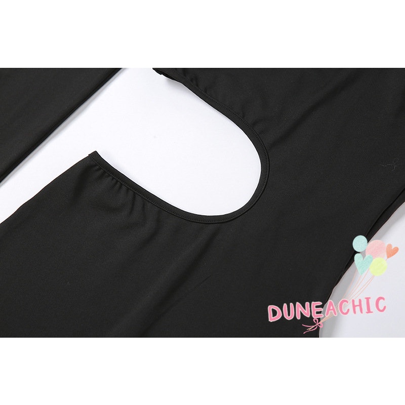 DUNEA Áo liền quần lệch vai thiết kế lệch tà quyến rũ thời trang dành cho nữ