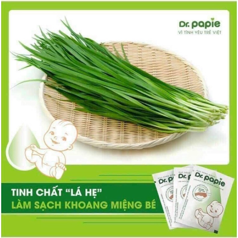 Gạc rơ lưỡi Dr Papie hộp 30 gói