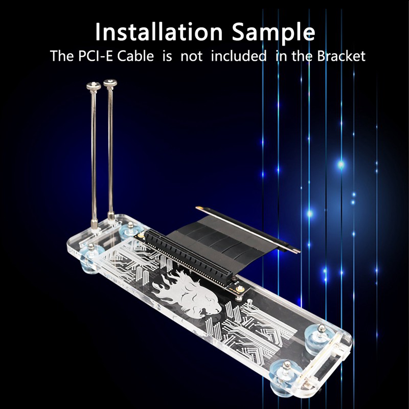 Giá gắn GPU PCI-E thiết kế đèn led màu sắc dành cho case máy tính ATX DIY