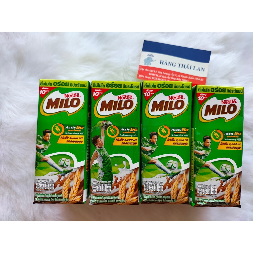 Lốc 8 hộp sữa Milo Thái Lan 180ml