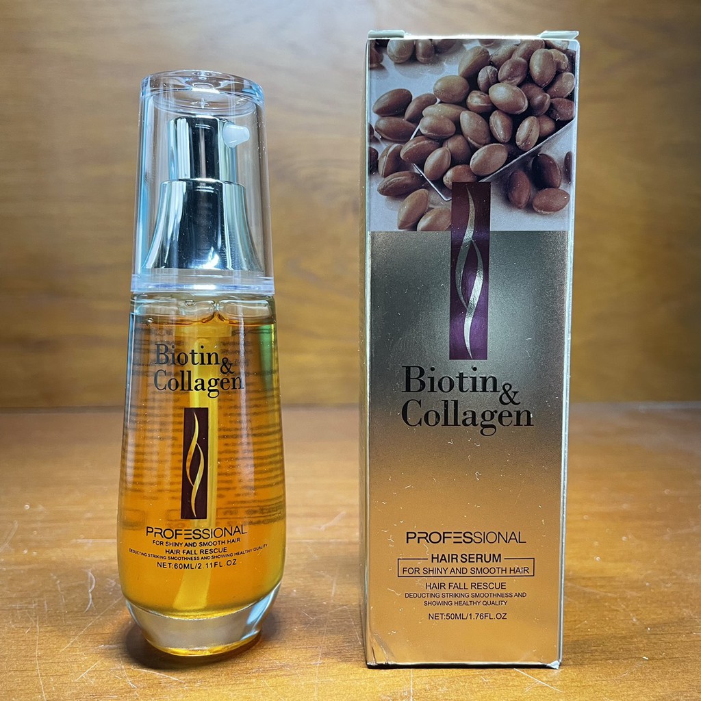 Tinh dầu dưỡng bóng mượt tóc Biotin &amp; Collagen Serum 60ml