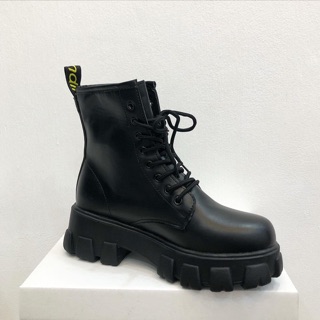 Boots giày da thời trang độn đế 5cm