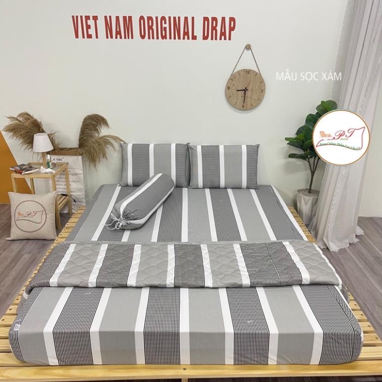 [MẪU SỌC XÁM] GA CHỐNG THẤM CAO CẤP PT CHÍNH HÃNG (Bé tè lau là sạch)