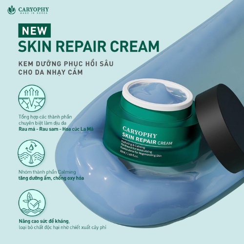 Kem Dưỡng Ẩm Và Phục Hồi Da Caryophy Skin Repair Cream 50ml