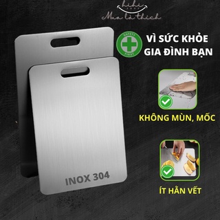 Thớt inox 304 cao cấp kháng khuẩn, chống nấm mốc, dễ dàng vệ sinh