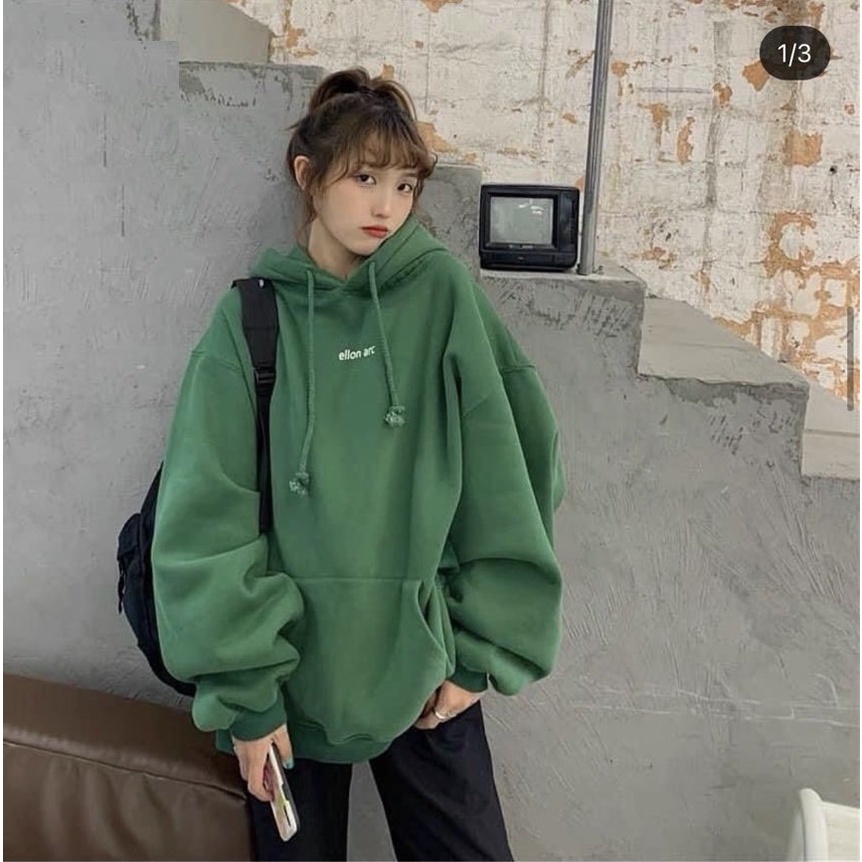 Áo Hoodie Nỉ Ngoại Allon Arc PEONYB Unisex [FREESHIP] Hoodies form rộng tay bồng kiểu dáng đơn giản đường phố hàn quốc