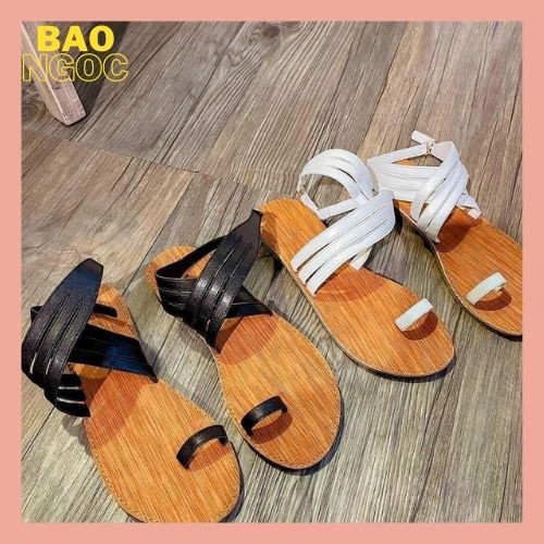 Sandal Nữ Đế Bệt, Sandal Nữ Xỏ Ngón Chất Da Mềm Dạng Chiến Binh, Thích Hợp Cho Mọi Lứa Tuổi Khi Đi PicNic Hoặc Biển