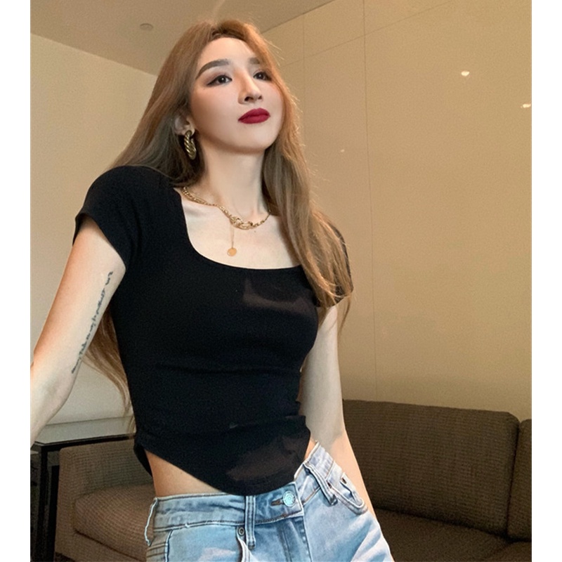 NRVP Áo Thun Mỏng Tay Ngắn Phong Cách Hàn Quốc Mới Mùa Hè 2022 Dành Cho Nữ