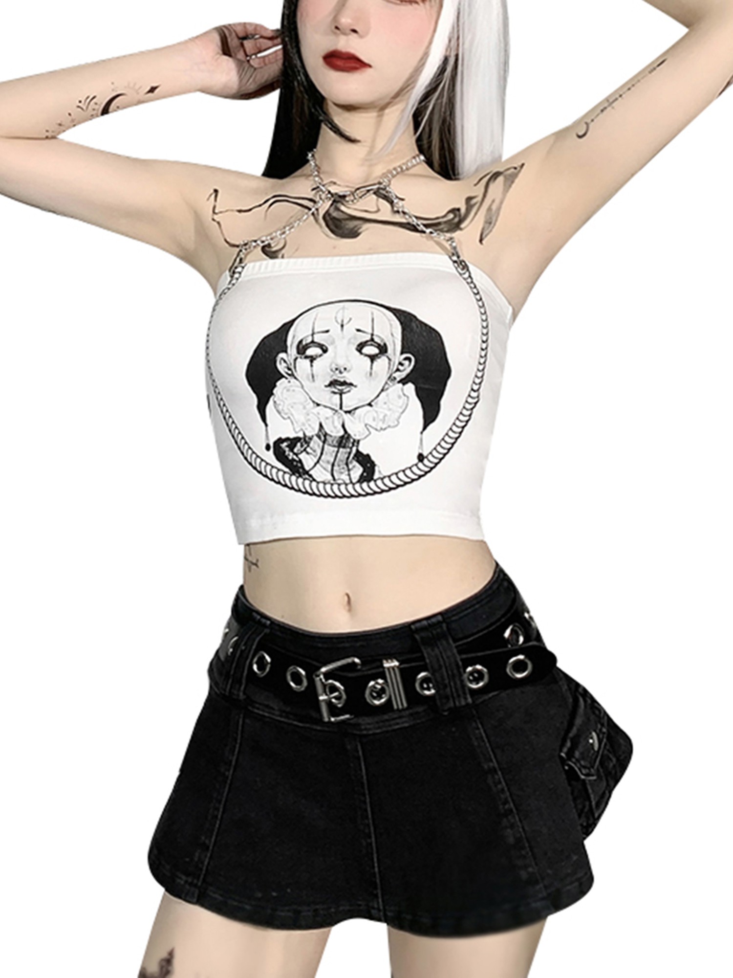 Áo Lửng Hai Dây In Họa Tiết Hoạt Hình Quyến Rũ Dành Cho Nữ | BigBuy360 - bigbuy360.vn