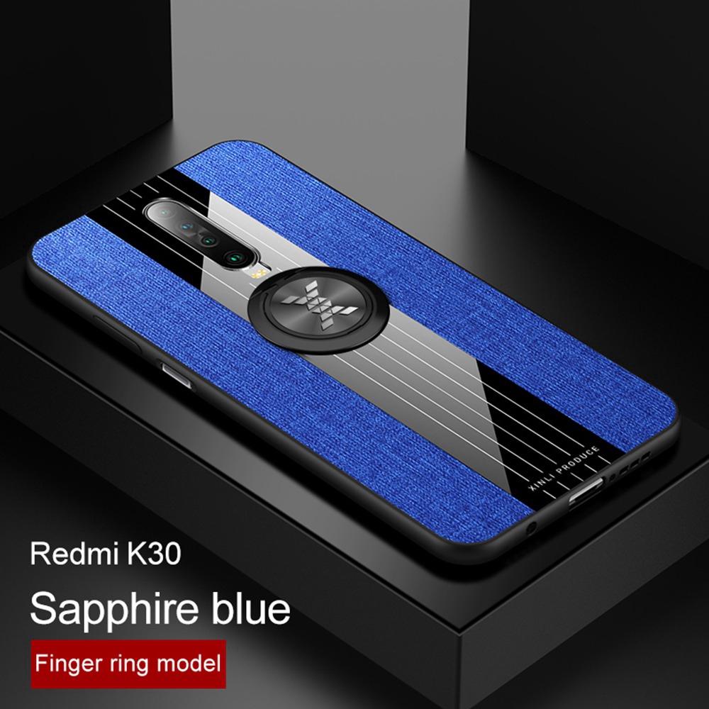 Ốp điện thoại TPU vải có nhẫn đỡ hít nam châm gắn xe hơi Xiaomi Poco X2 / RedmiK30 Redmi K30 / K30i phiên bản 5g