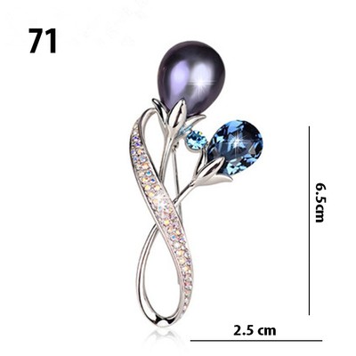 GOTI - Ghim Tag Cài Áo Hình Hoa Tulip Nghiêng Nhiều Mẫu Đính Hạt Cườm Phụ Kiện Trang Trí Dành Cho Nữ