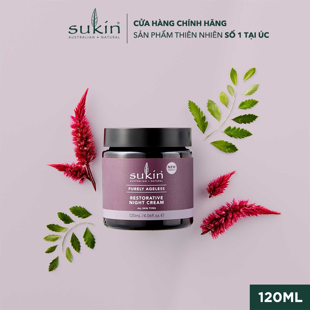 Kem Dưỡng Da Ban Đêm Dành Cho Da Lão Hóa Sukin Purely Ageless Restorative Night Cream 120ml