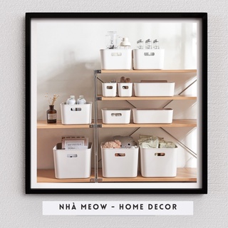 Hộp Nhựa Cao Cấp Đựng Đồ Cỡ Lớn Màu Trắng Đa Năng Tiện Dụng