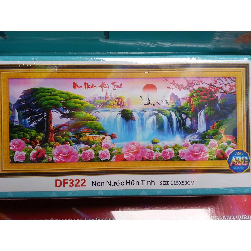 Tranh đính đá non nước hữu tình DF322