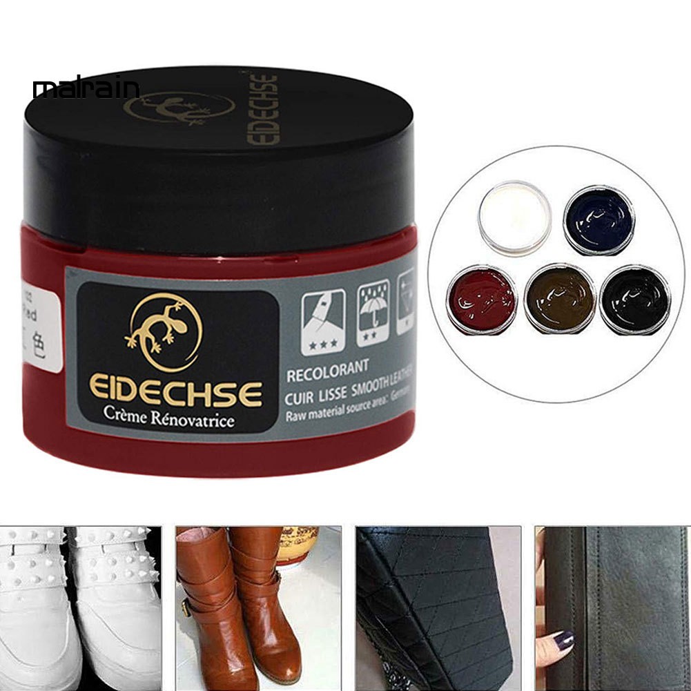 Mal Faux Leather Repair Cream Paste Shine Polish Care for Car Seat Couches Shoes