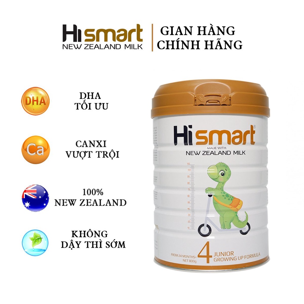 Sữa bột Hismart số 4_Cho bé từ 24 tháng tuổi trở lên - xuất xứ 100% New Zeland - 800g