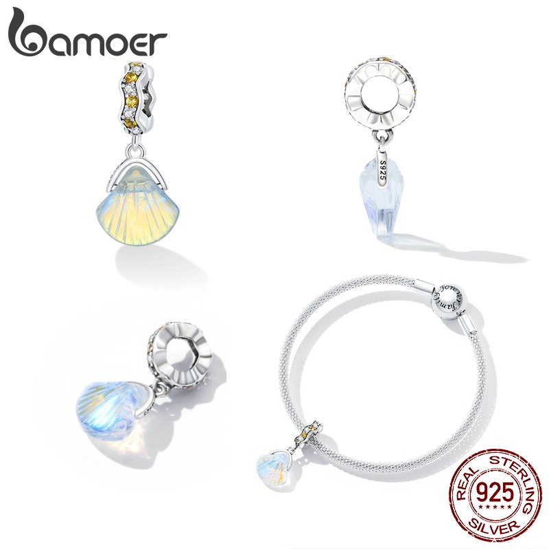 Mặt dây chuyền BAMOER SCC2211 hình vỏ sò bằng bạc 925 thời trang