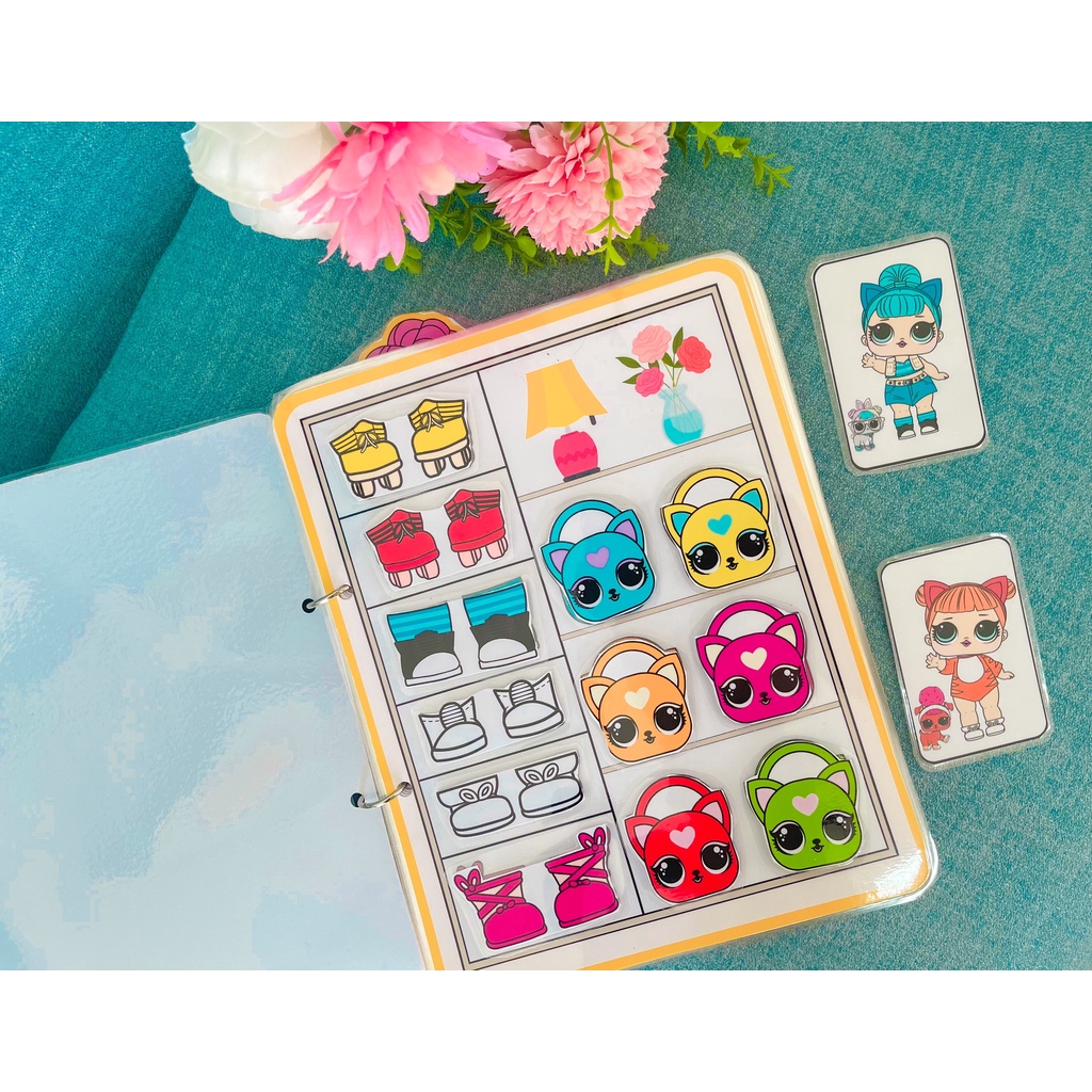 Búp bê LOL thời trang, Học liệu bóc dán thay đồ cho búp bê Chibi LOL