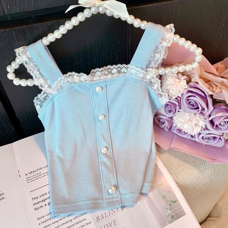 Áo hai dây màu kẹo phong cách Hàn Quốc dành cho nữ