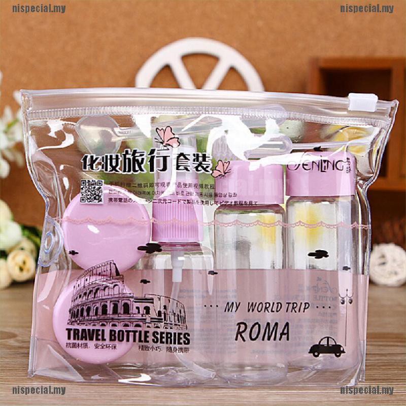 (hàng Mới Về) Bộ 7 Chai Nhựa Mini Trong Suốt Dùng Chiết Mỹ Phẩm Mang Theo Du Lịch | BigBuy360 - bigbuy360.vn