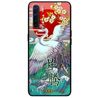 Ốp lưng Oppo Reno 3 / A91 - Reno 3 Pro - Reno 4 - Reno 4 Pro - Reno 5 - Reno 5 Pro mẫu Hạc Trắng Hồng