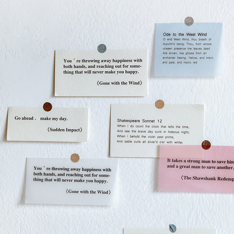 Set nhãn dán sticker thơ viết tay 60 tờ Tả Bí Lù Store