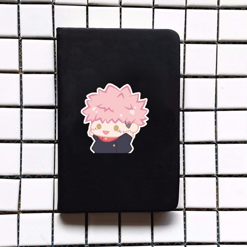 Sổ da cầm tay A6 in hình JUJUTSU KAISEN VER TẬP THỂ DỤC anime chibi ghi chép tiện lợi đi học