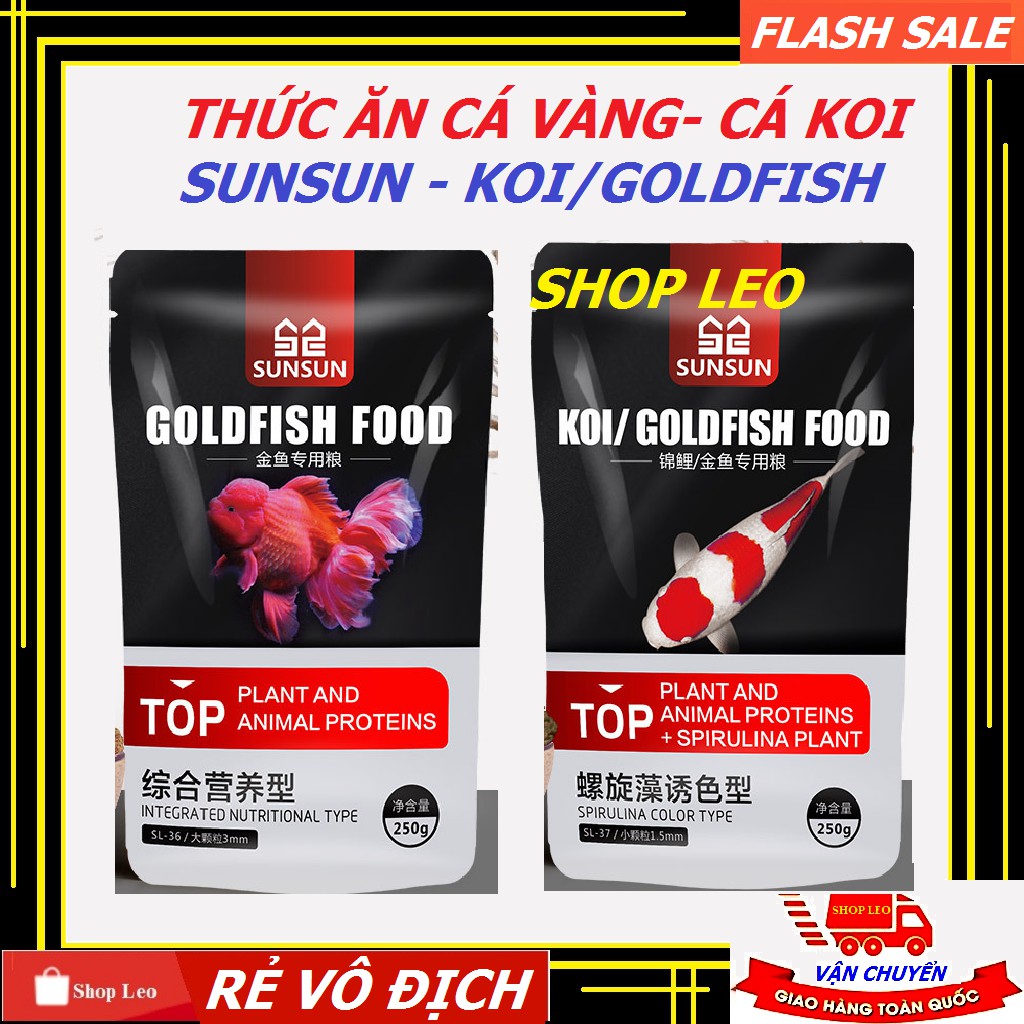 Thức ăn cá vàng - cá KOI (SUNSUN) - Cám cá vàng cao cấp - Thức ăn cho cá chép cảnh - cám cá KOI