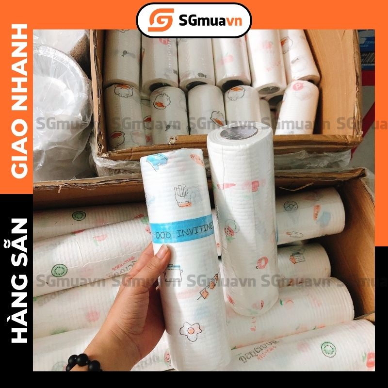 Khăn giấy Khăn lau bếp siêu dai thấm dầu mỡ tiện dụng