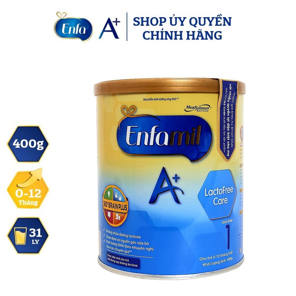 Sữa Bột Enfamil a+ LactoFree Hộp 400g (Cho Trẻ Tiêu Chảy)