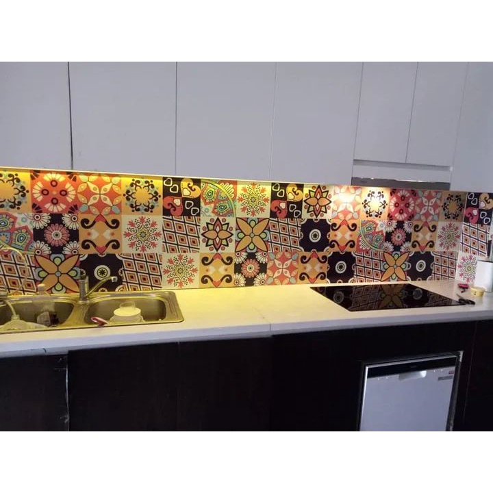 Decal Gạch Bông miếng lẻ 20x20cm - đề can dán tường, dán bếp - Trang trí nhà cửa - Thế giới khung ảnh