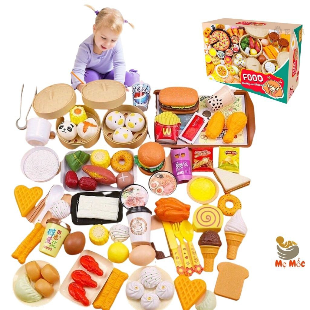 Đồ Chơi Nấu Ăn 88 Chi Tiết Cho Bé Thóa Sức Sáng Tạo, Tư Duy Thông Minh- Shop Mẹ Mốc ,NA88